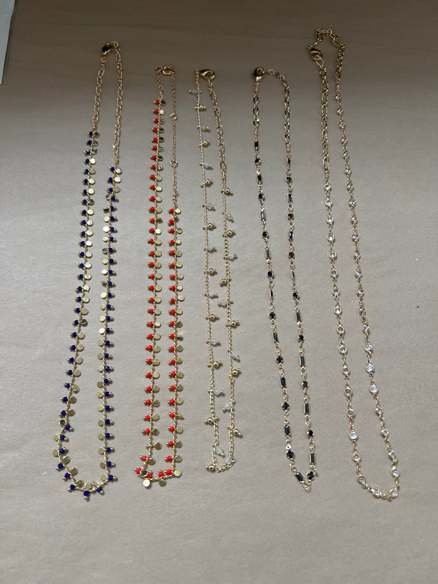 18k Gemstone charmed Necklaces