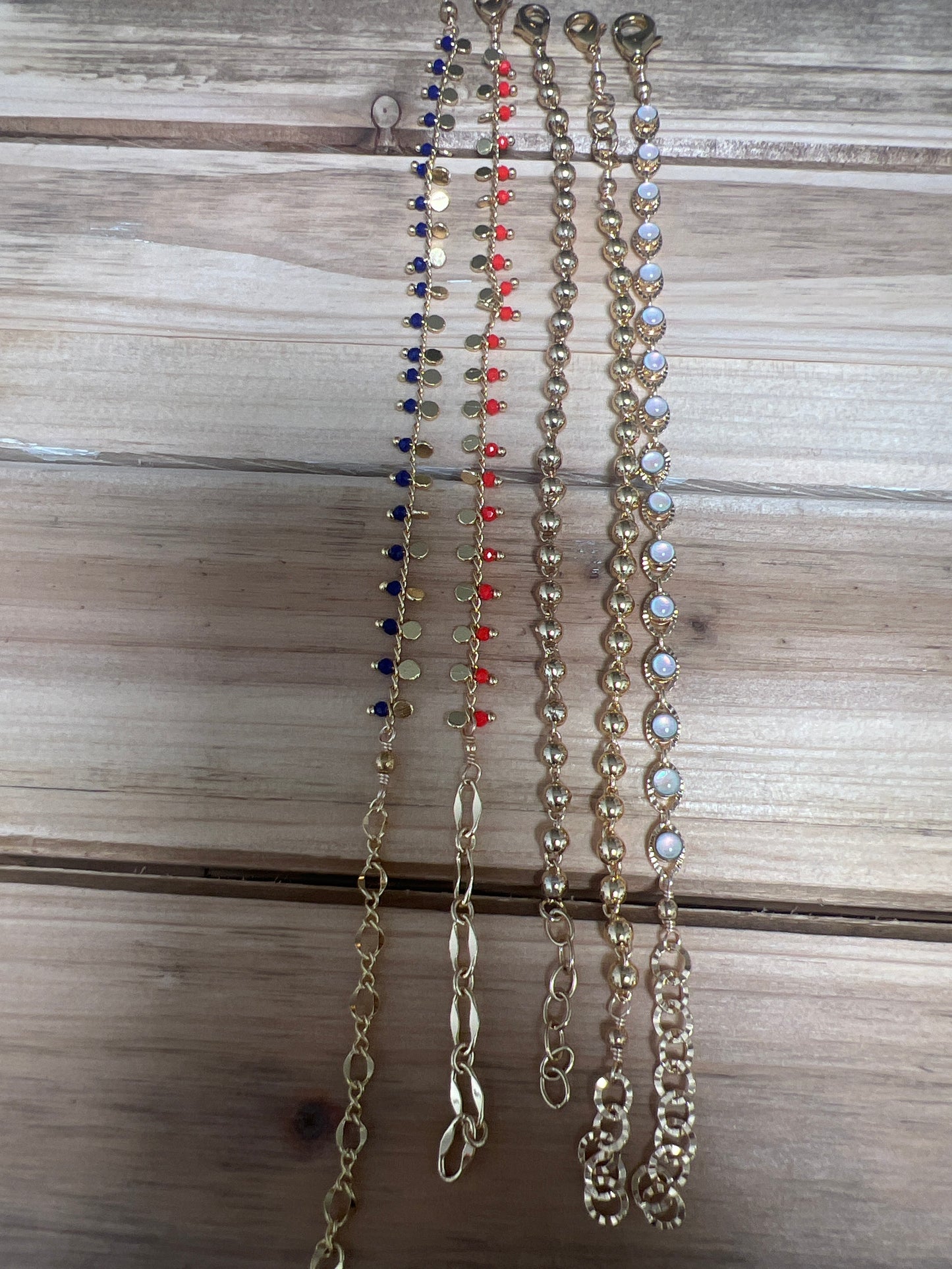 Natural Gemstone & 18K gold plated Bracelets