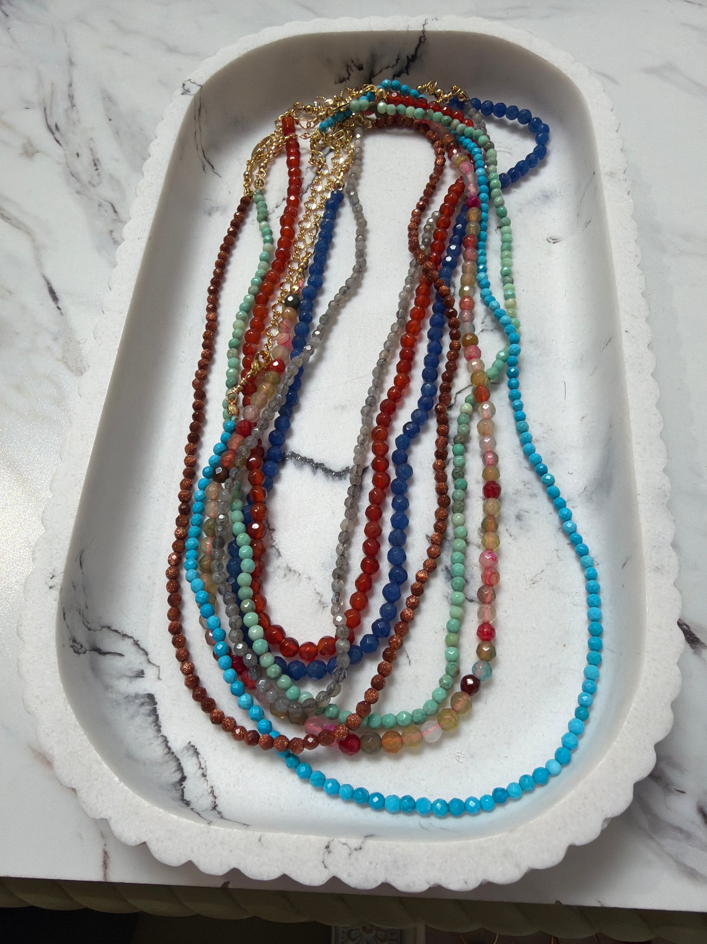 Women’s 3mm Gemstone Necklace