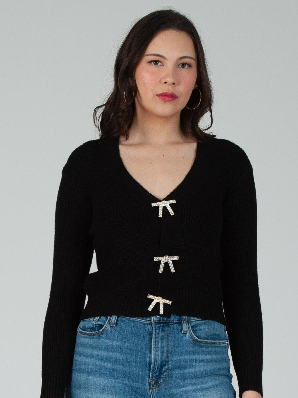 Women’s Brooch Bow Sweater