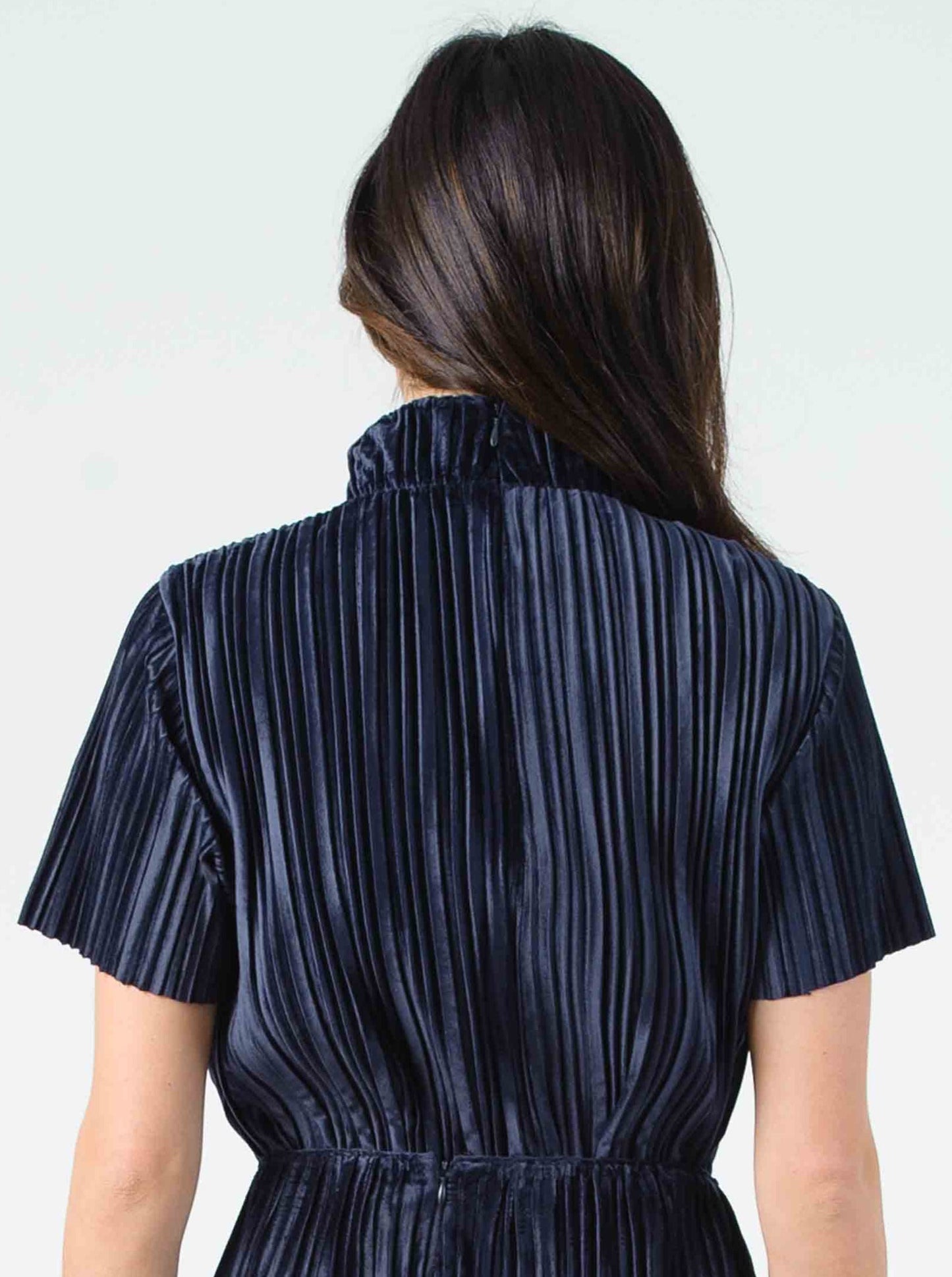 Women’s Velvet Mock Neck Blouse