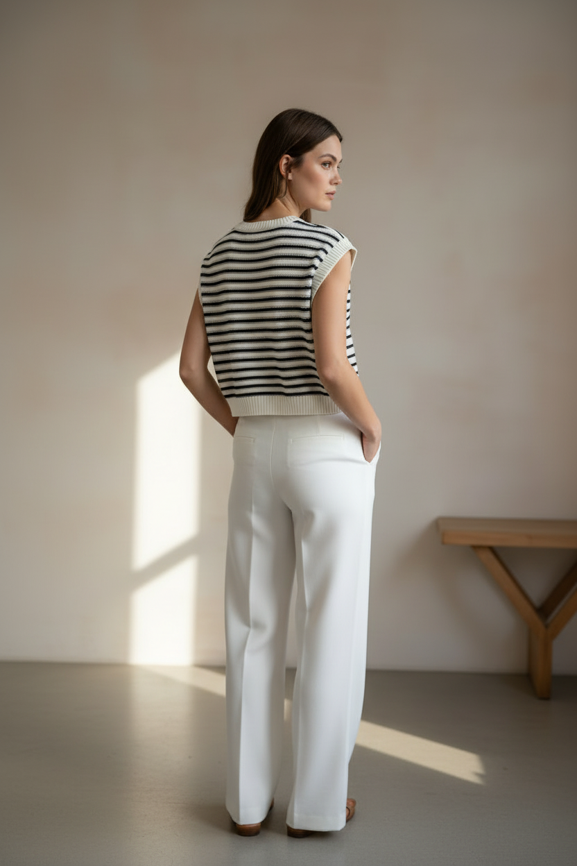 Women’s Striped Sweater Vest