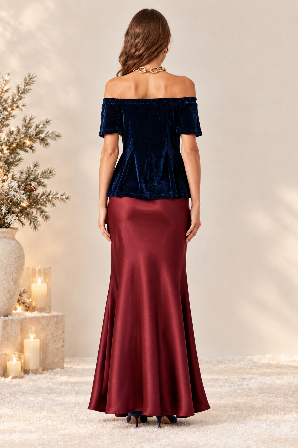 Women’s Velvet Sapphire Off Shoulder Blouse