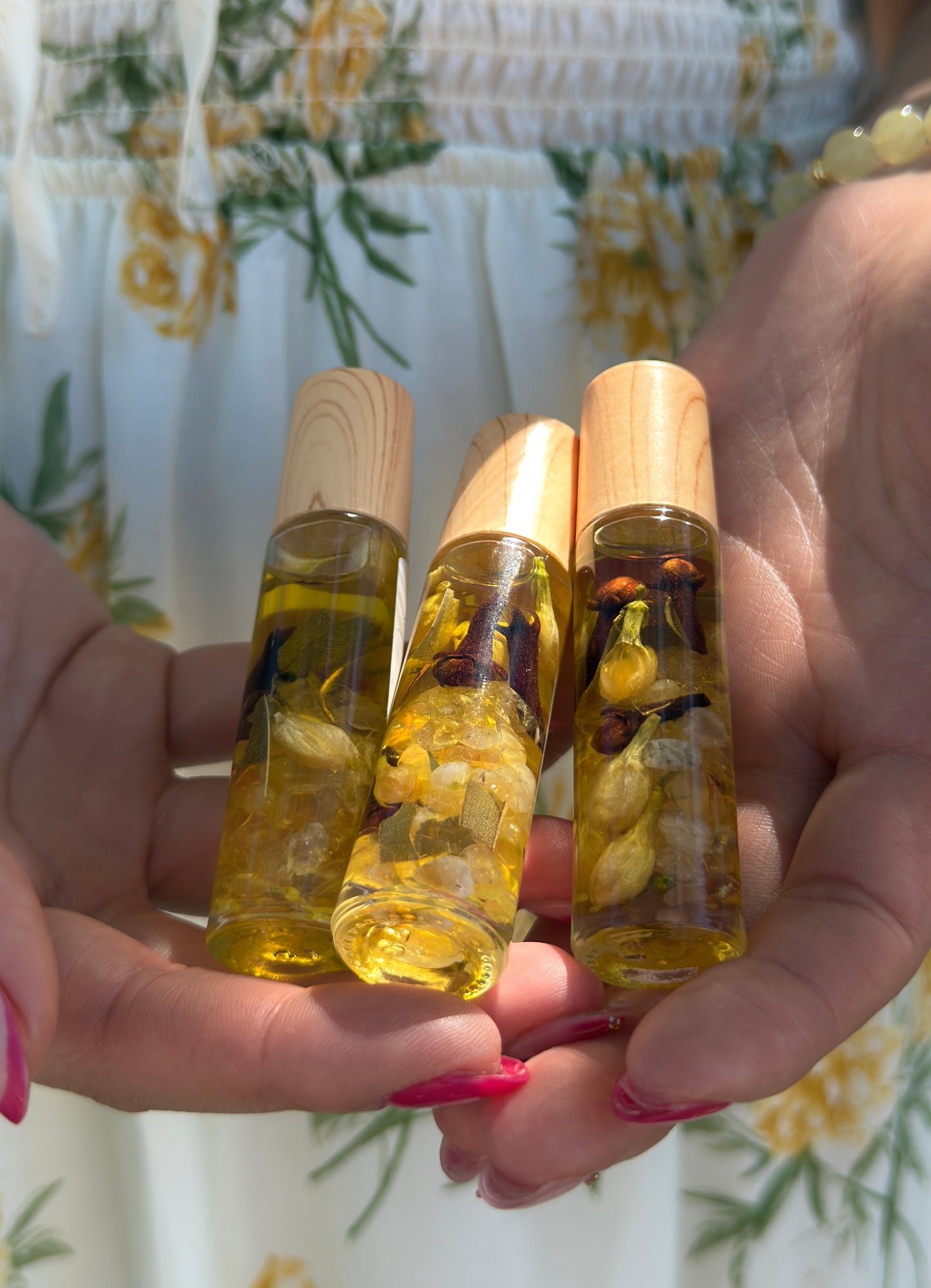 Golden Essence: Botanical Infused Roll-On Oil