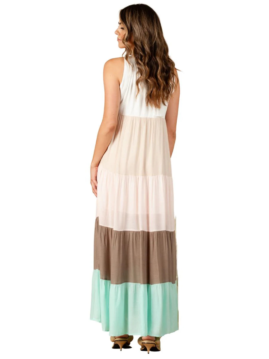 Women’s Color Block Maxi Dress
