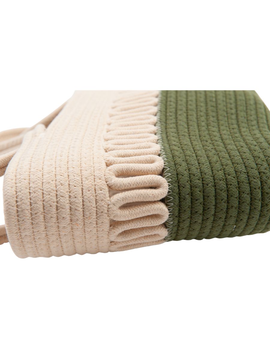 WAVY ROPE SHOULDER BAG-GREEN