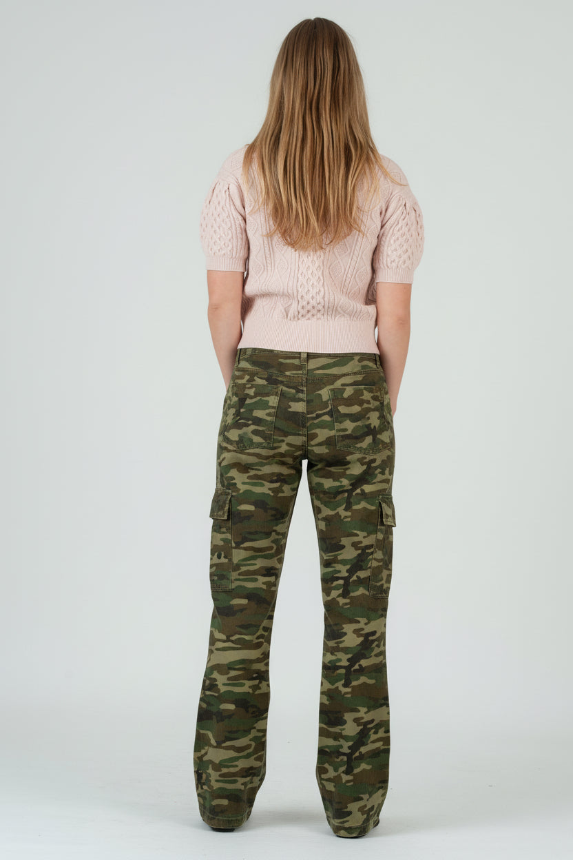 Women’s Cable Knit Short Sleeve Sweater