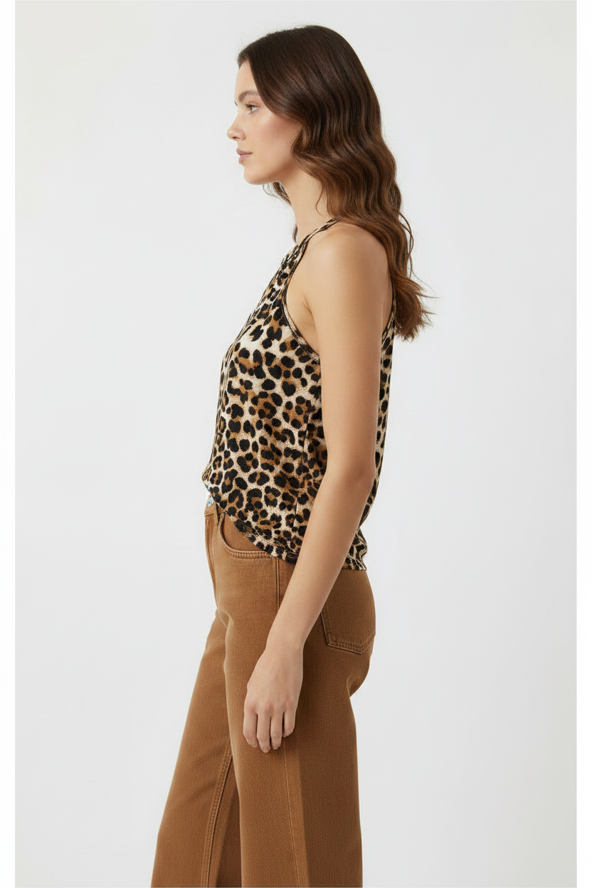 Women’s Knit Leopard Tank Top