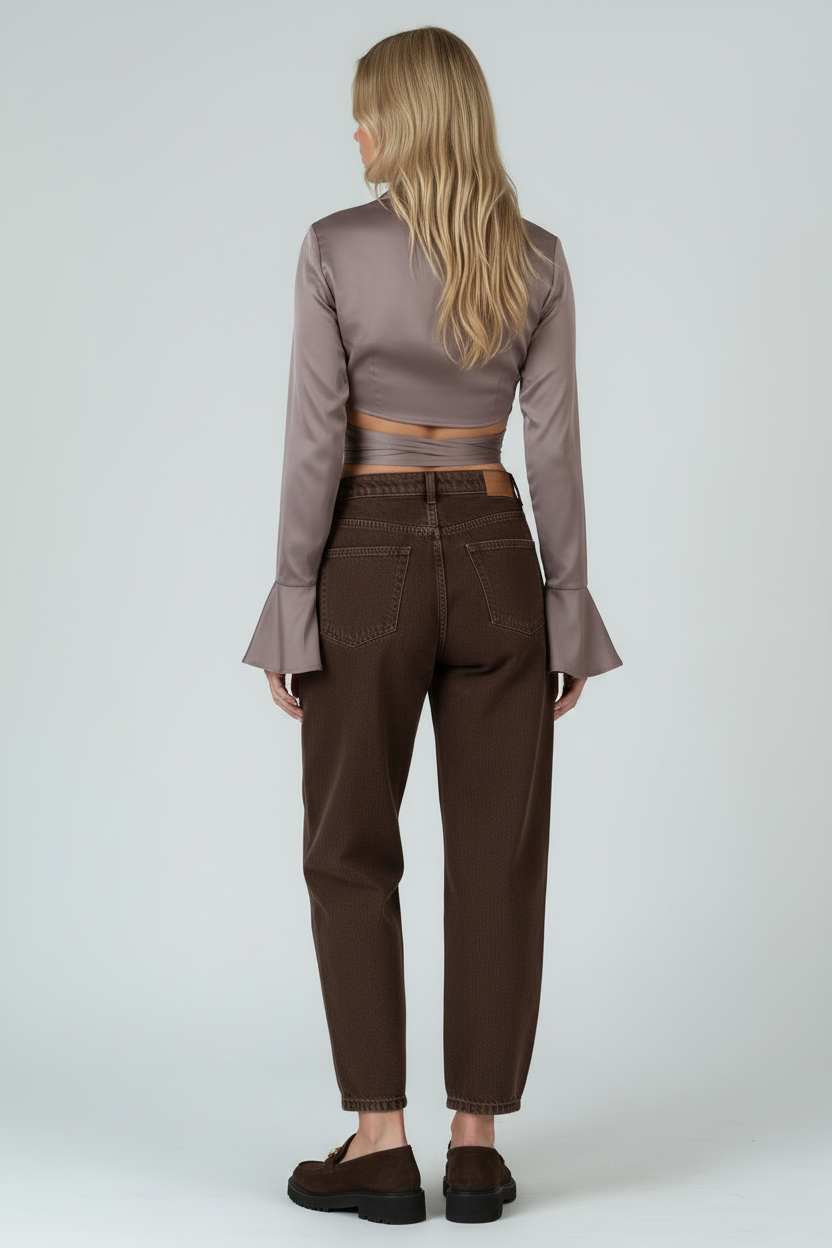 Women’s Satin Wrap Blouse