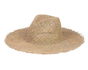 Seagrass Panama Hat with Frayed Edges