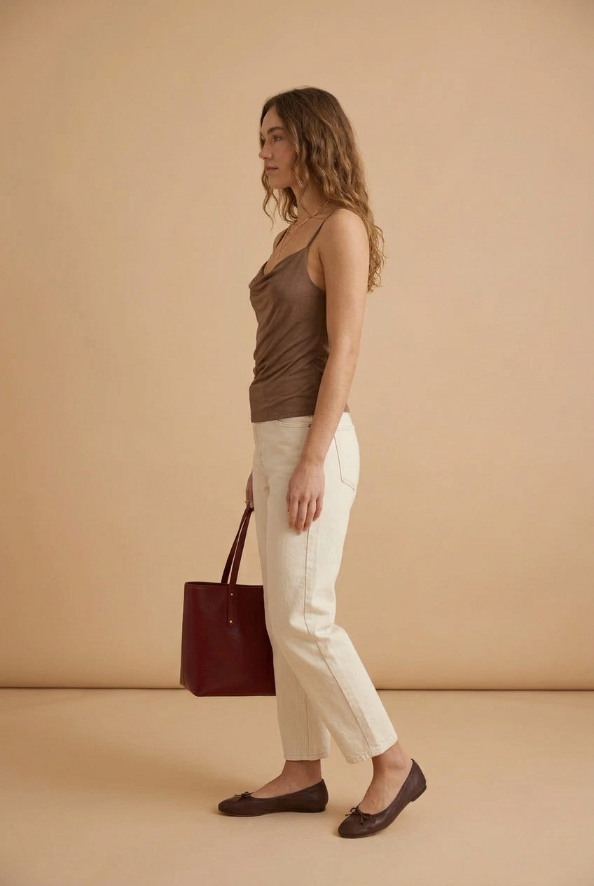 Women’s Jersey Drape Neck Cami Top