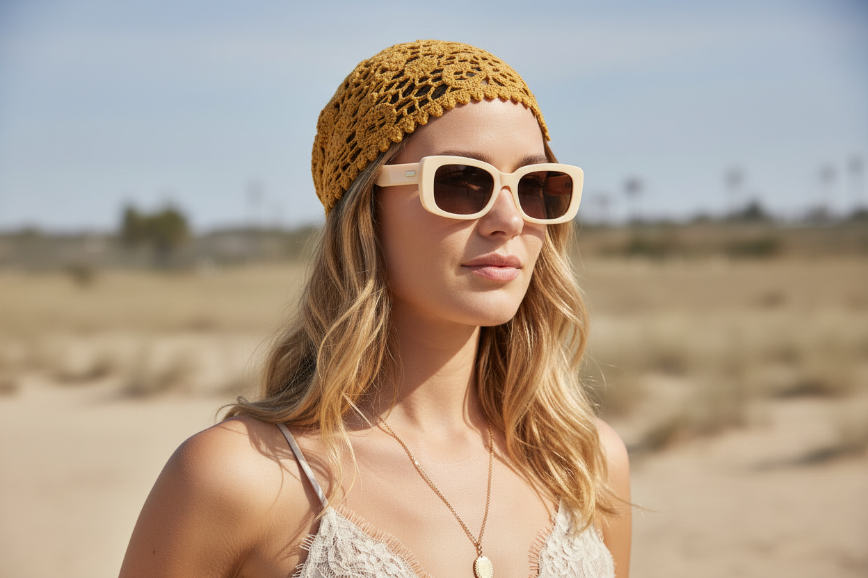 Women’s Cotton Crochet Hair Scarf