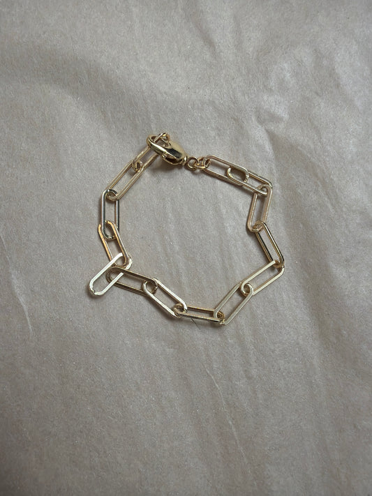 18k vermeil paperclip bracelet