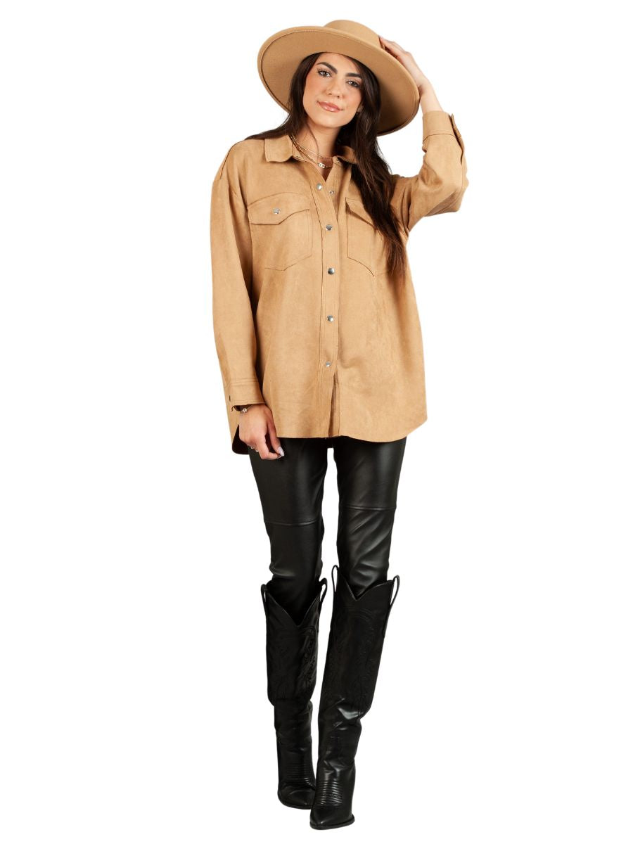 Women’s Faux Suede Shacket