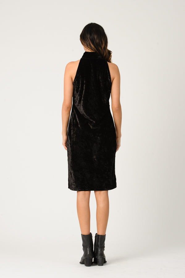 Women’s Velvet Mock Neck Dress