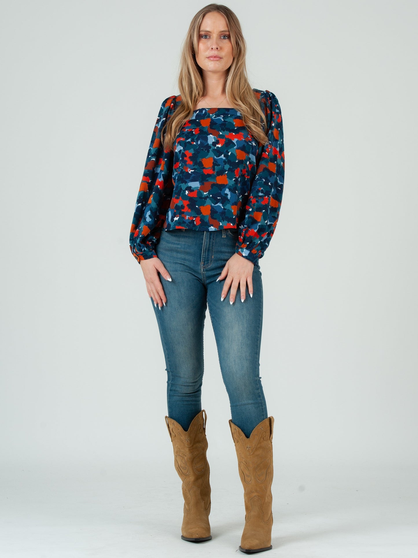 Women’s Abstract Print Blouse