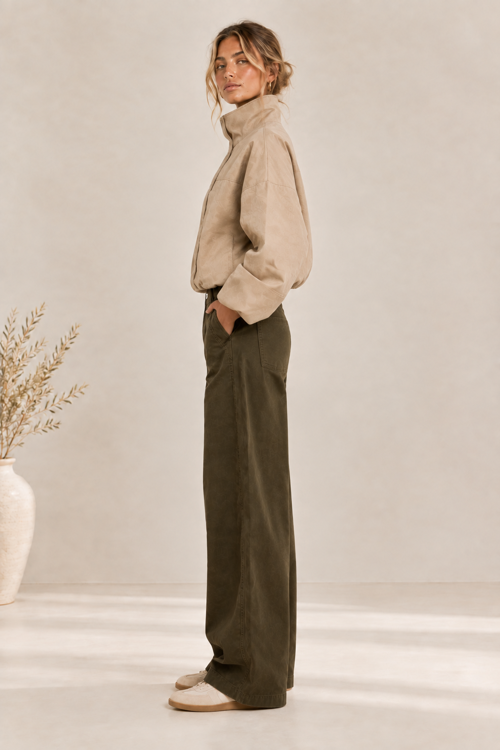 Women’s Cotton Wide Leg Relaxed Pants