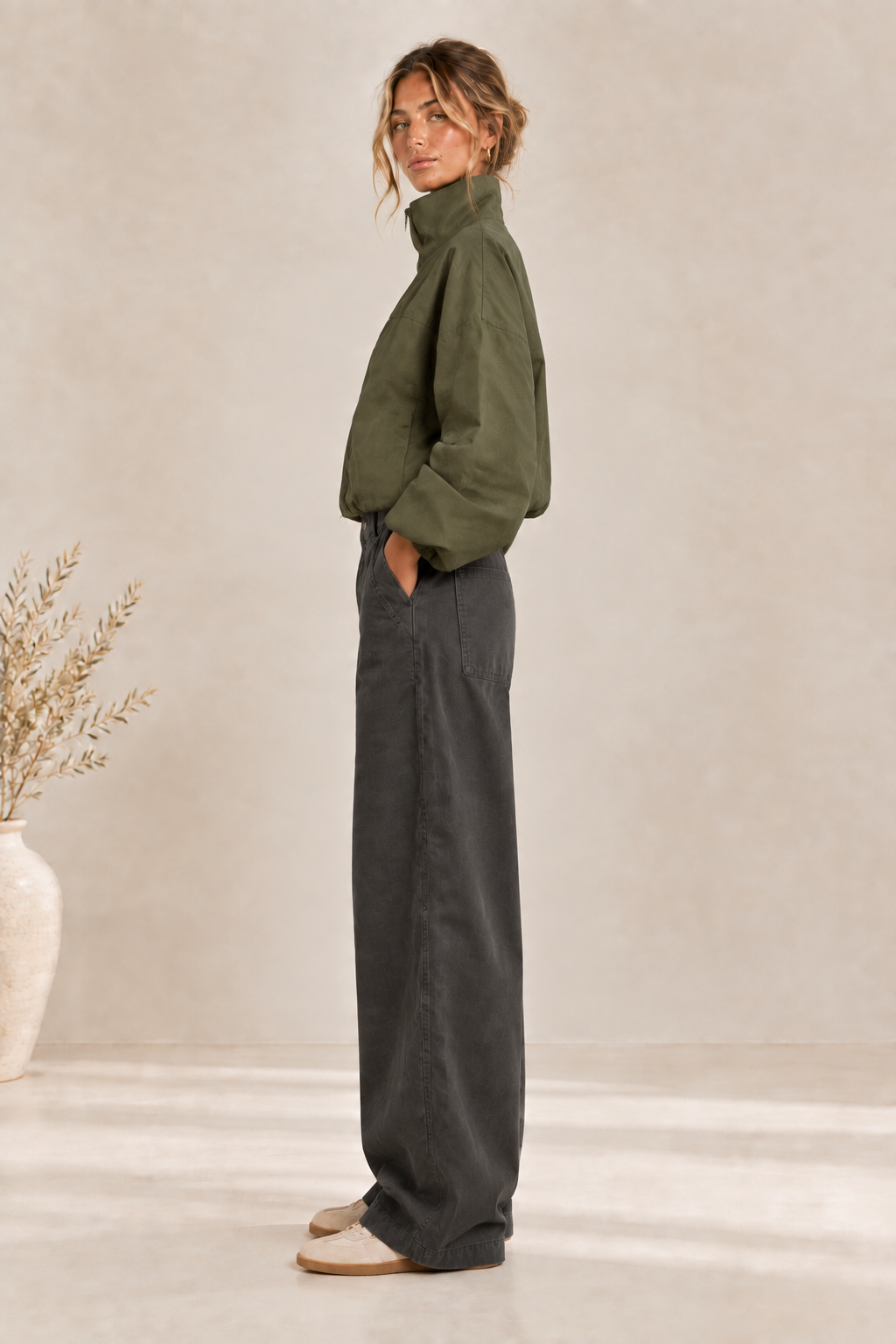 Women’s Cotton Wide Leg Relaxed Pants