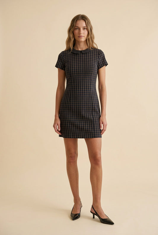 Women’s Cotton Pane Printed Dress