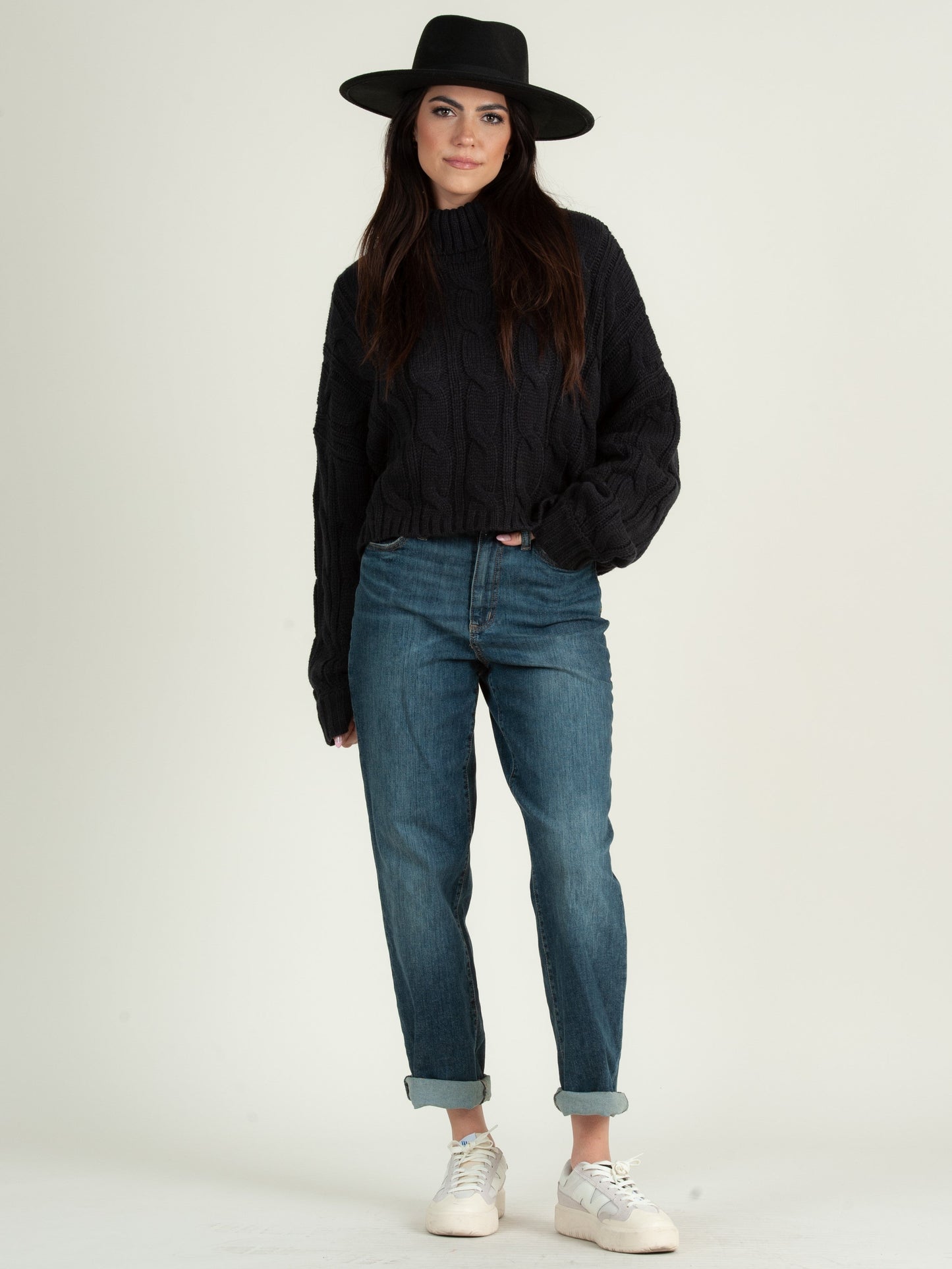 Women’s Cable Knit Turtleneck Sweater