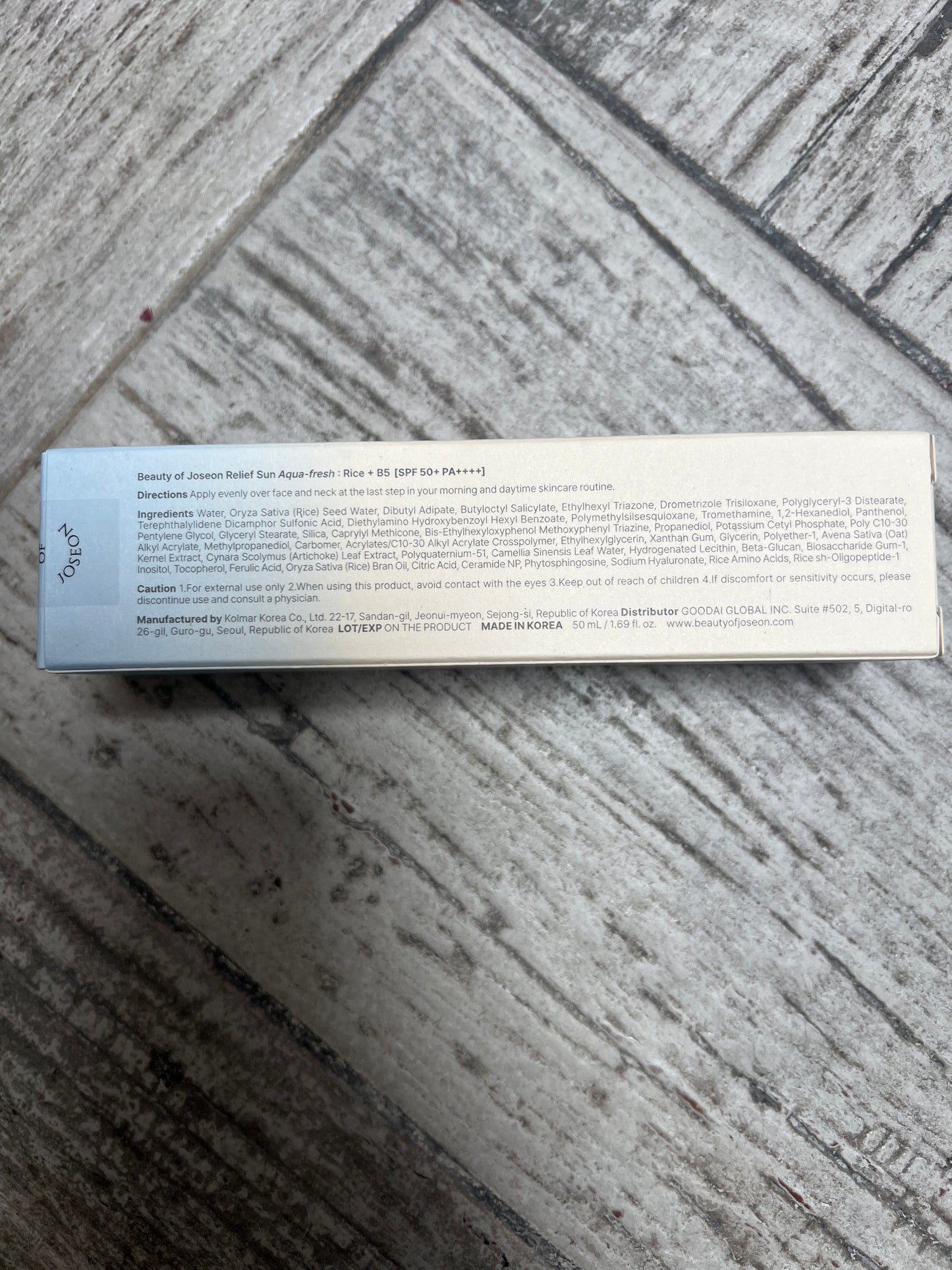 Beauty of Joseon Relief Sun: Aqua Fresh Rice + B5 Sun Cream spf 50+ PA++++