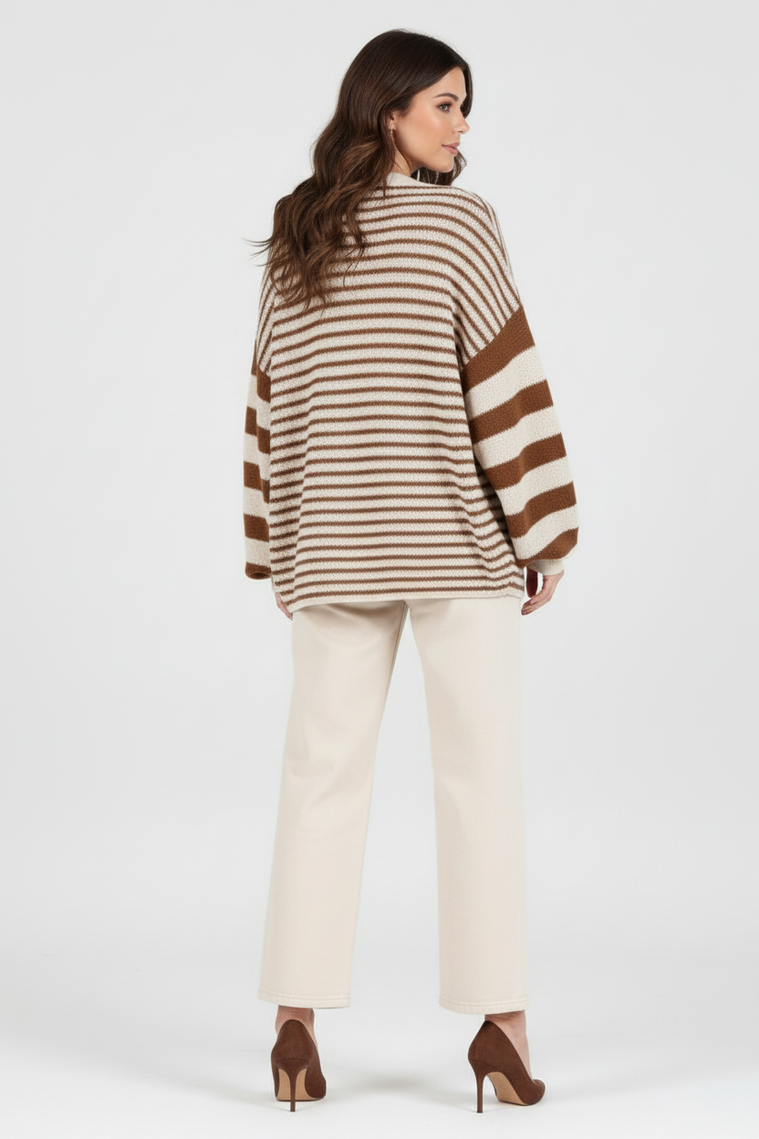 Women’s Striped Cardigan Sweater