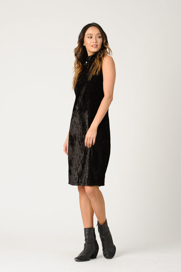 Women’s Velvet Mock Neck Dress