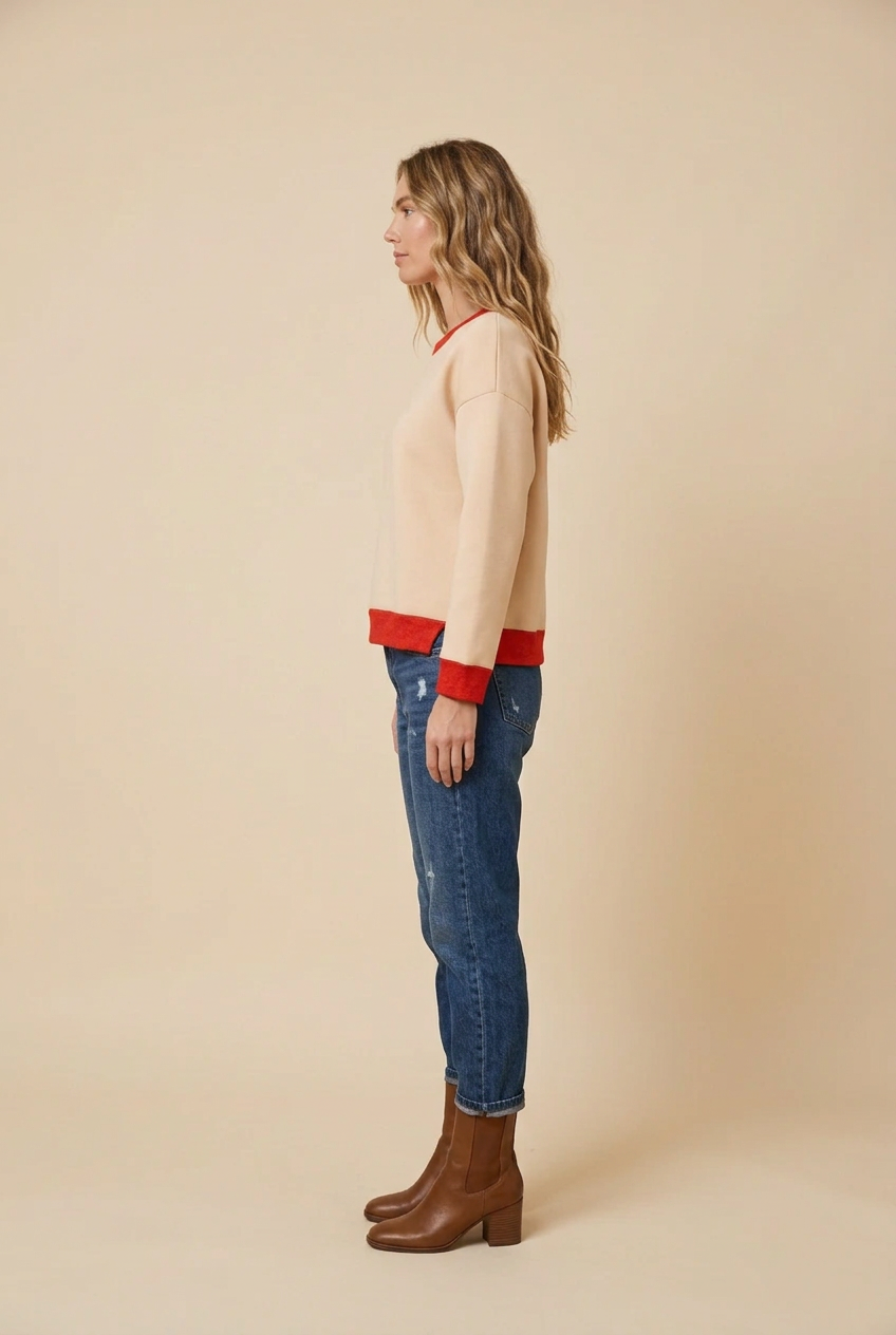Women’s Neoprene Crew Neck Sweatshirt