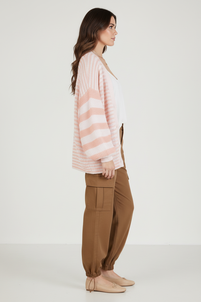 Women’s Striped Cardigan Sweater