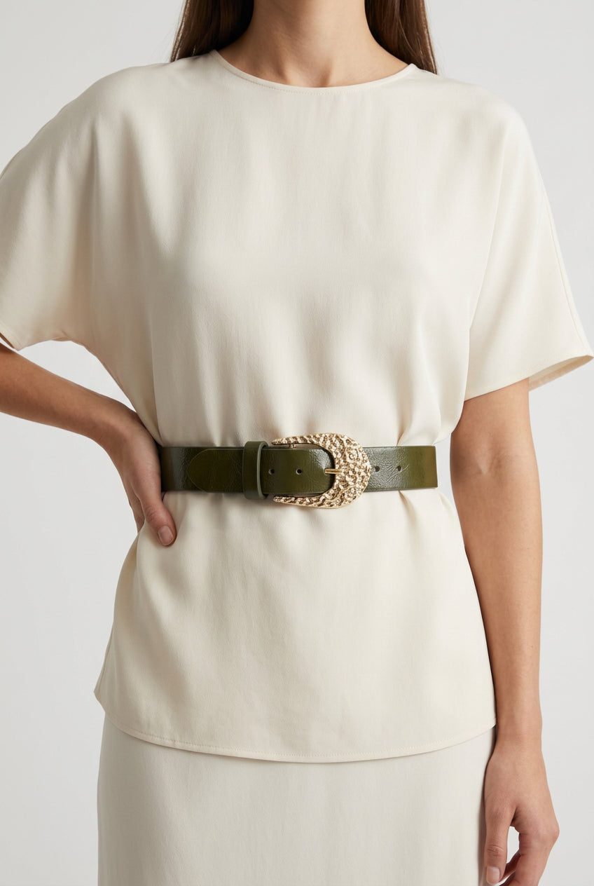 Women’s Hammered Buckle Belt