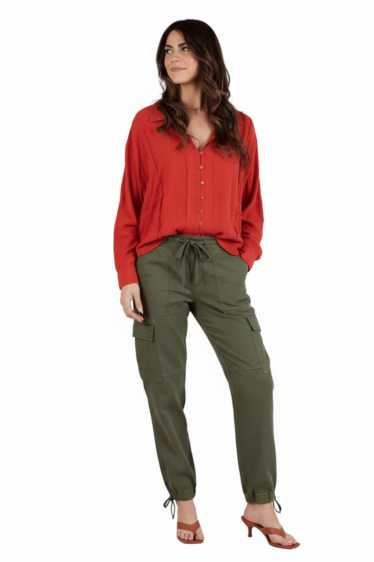 Women’s Rayon Button Down Blouse