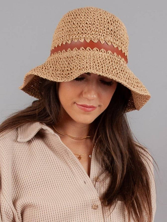 STRAW BUCKET HAT
