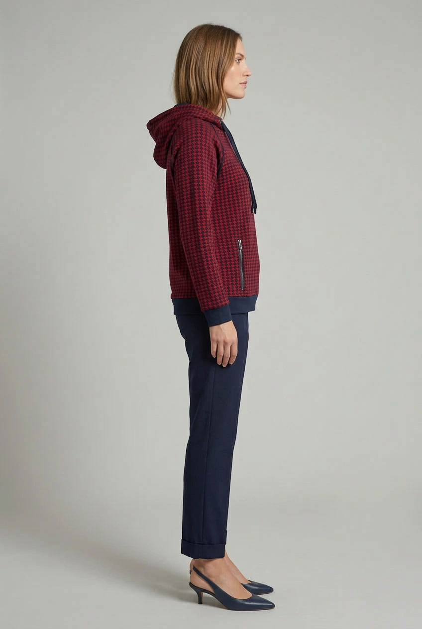 Women’s Houndstooth Hooded Sweatshirt