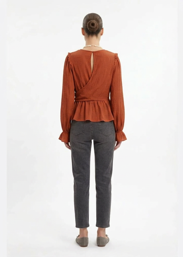 Women’s Drape V Neck Blouse