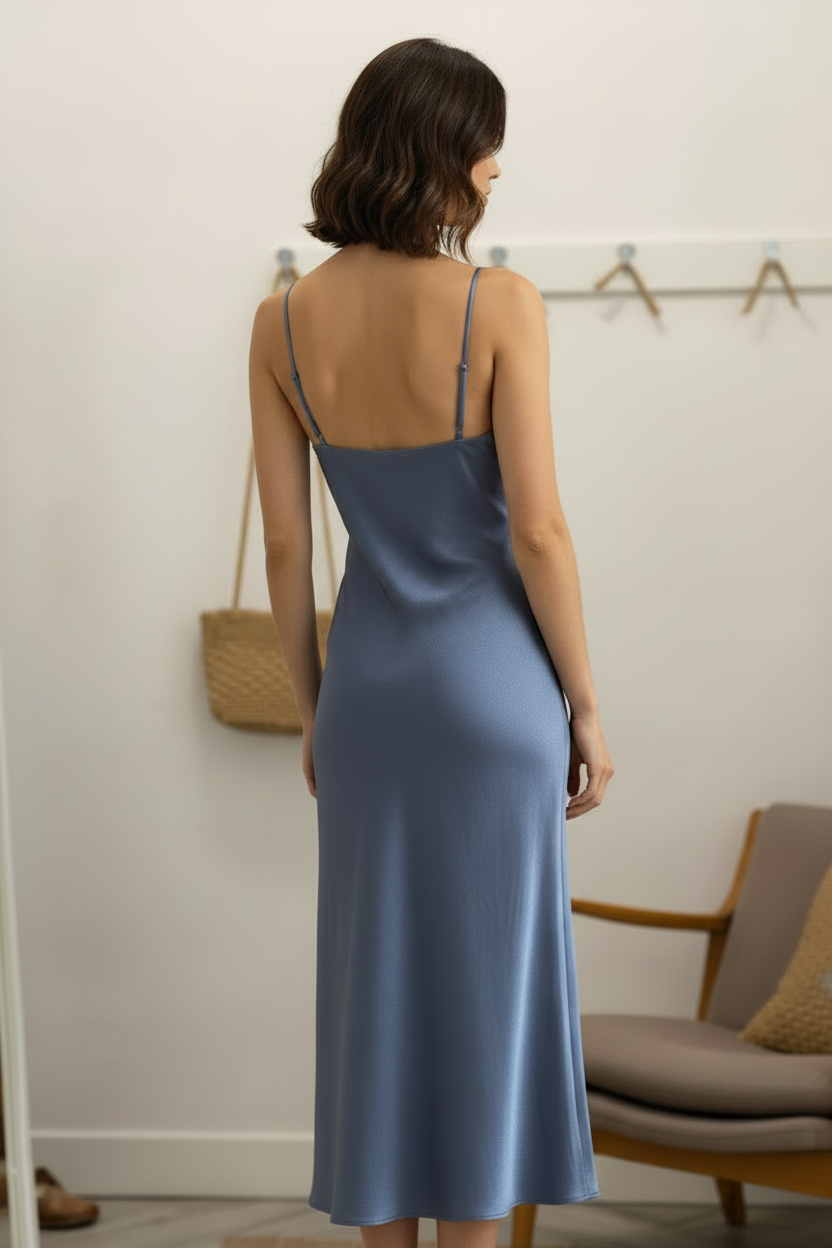 Women’s Sueded Woven Slip Dress