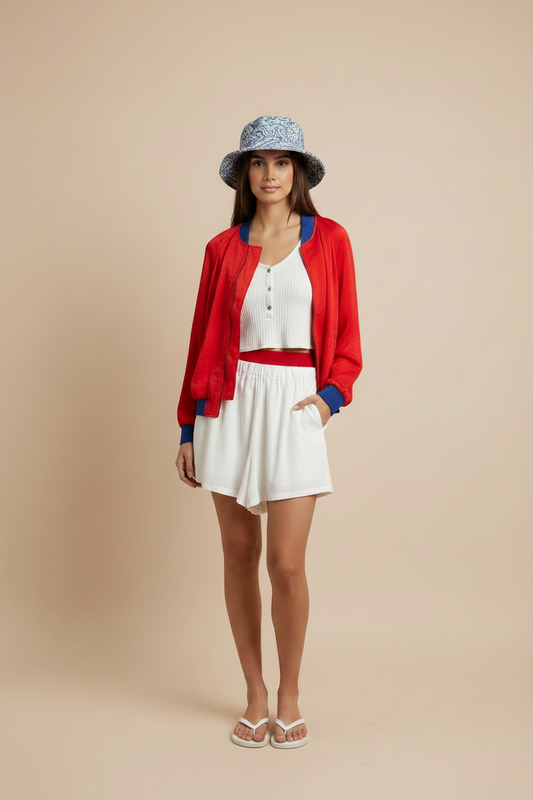 Women’s Brushed Satin Bomber Jacket