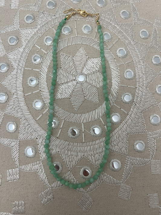 Natural Burmese Green Jade String Necklace