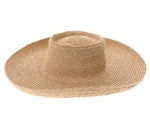 Raffia Gambler Hat with Upturned Brim