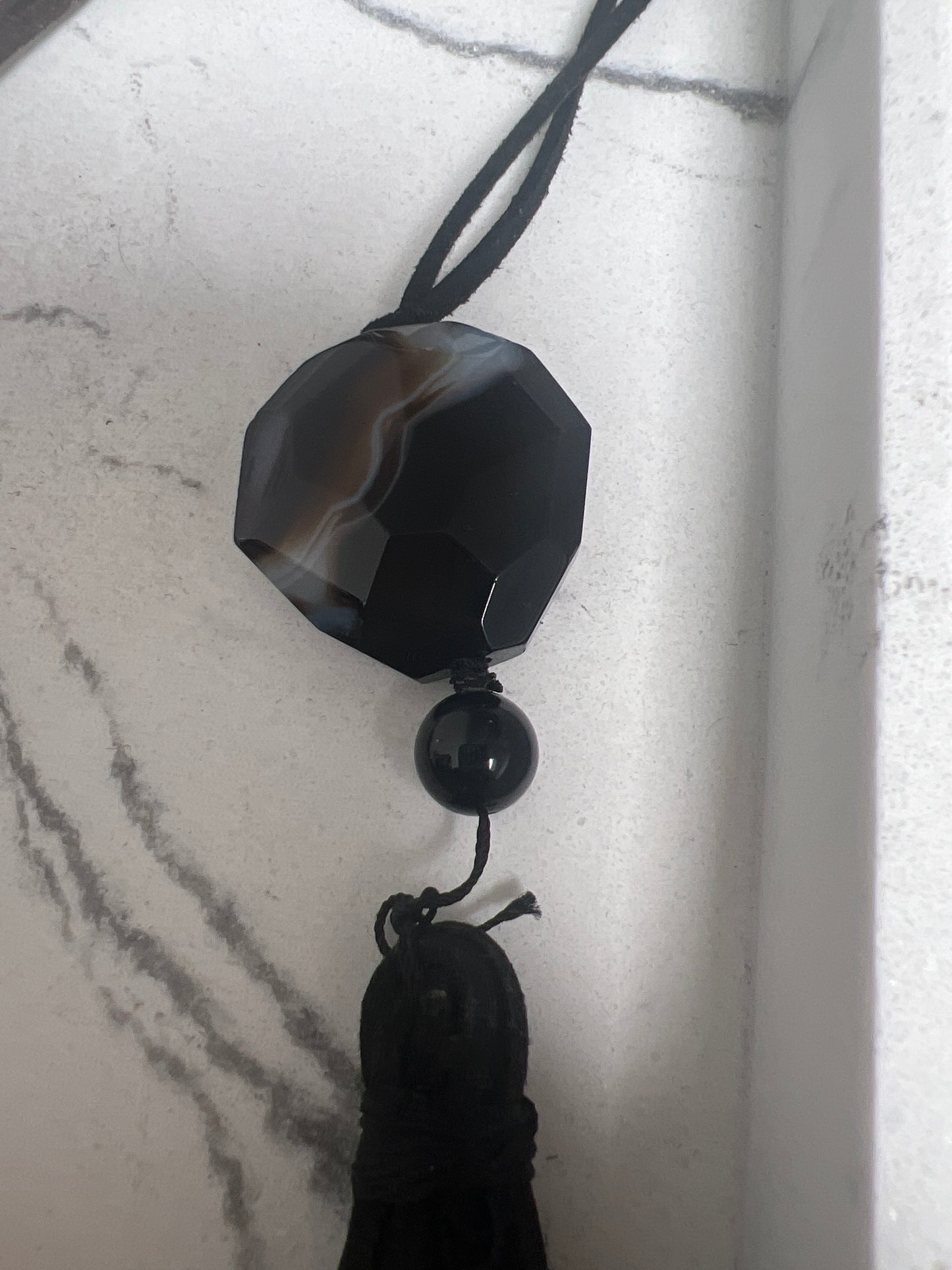 Natural Gem Stone Tassel Necklace