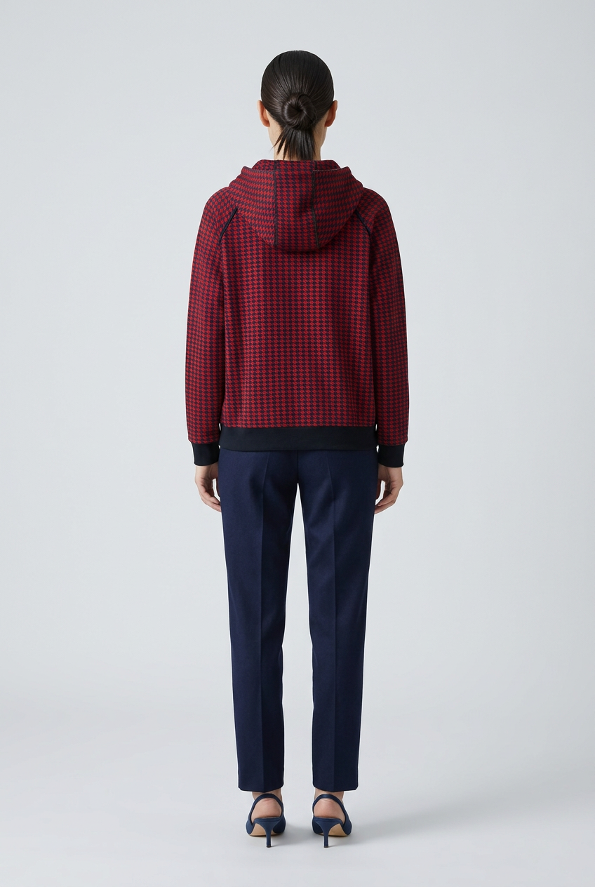 Women’s Houndstooth Hooded Sweatshirt