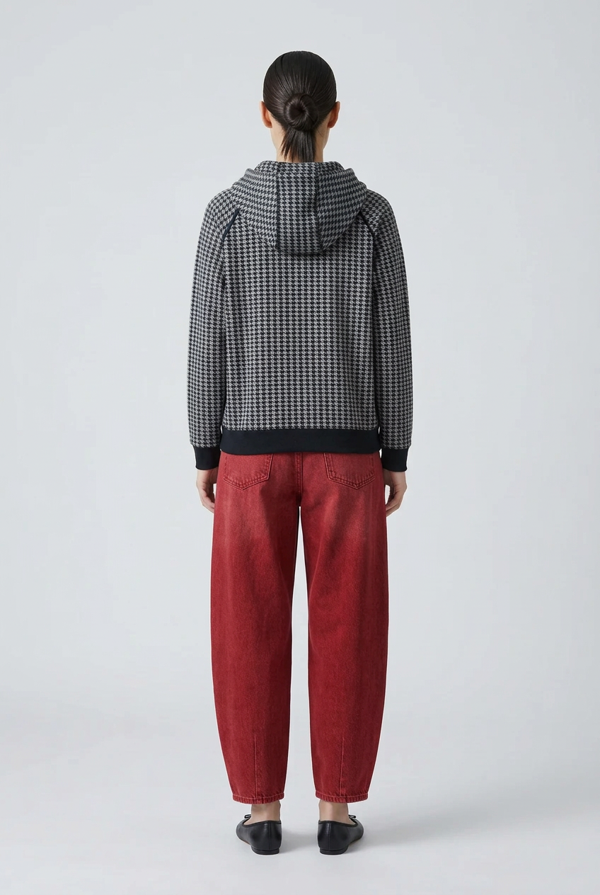 Women’s Houndstooth Hooded Sweatshirt