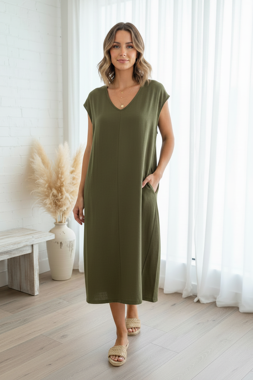 Women’s Linen Barrel Dress