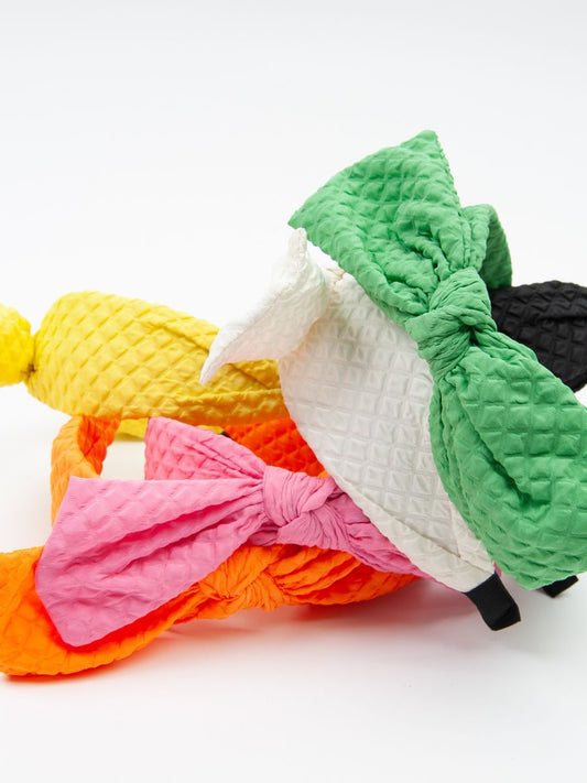 QUILTED BOWS HEADBAND