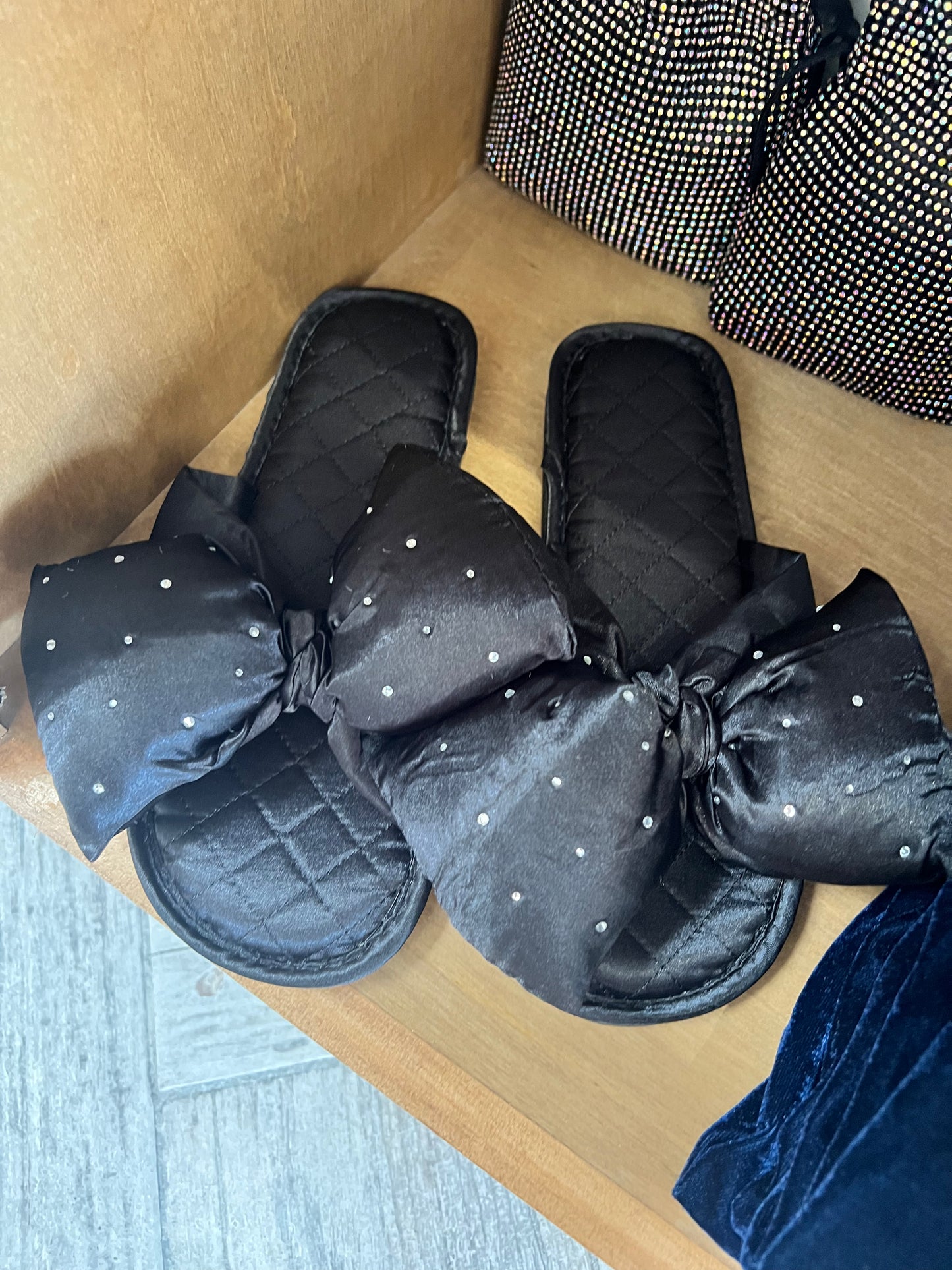 Women’s Satin Bow Slippers