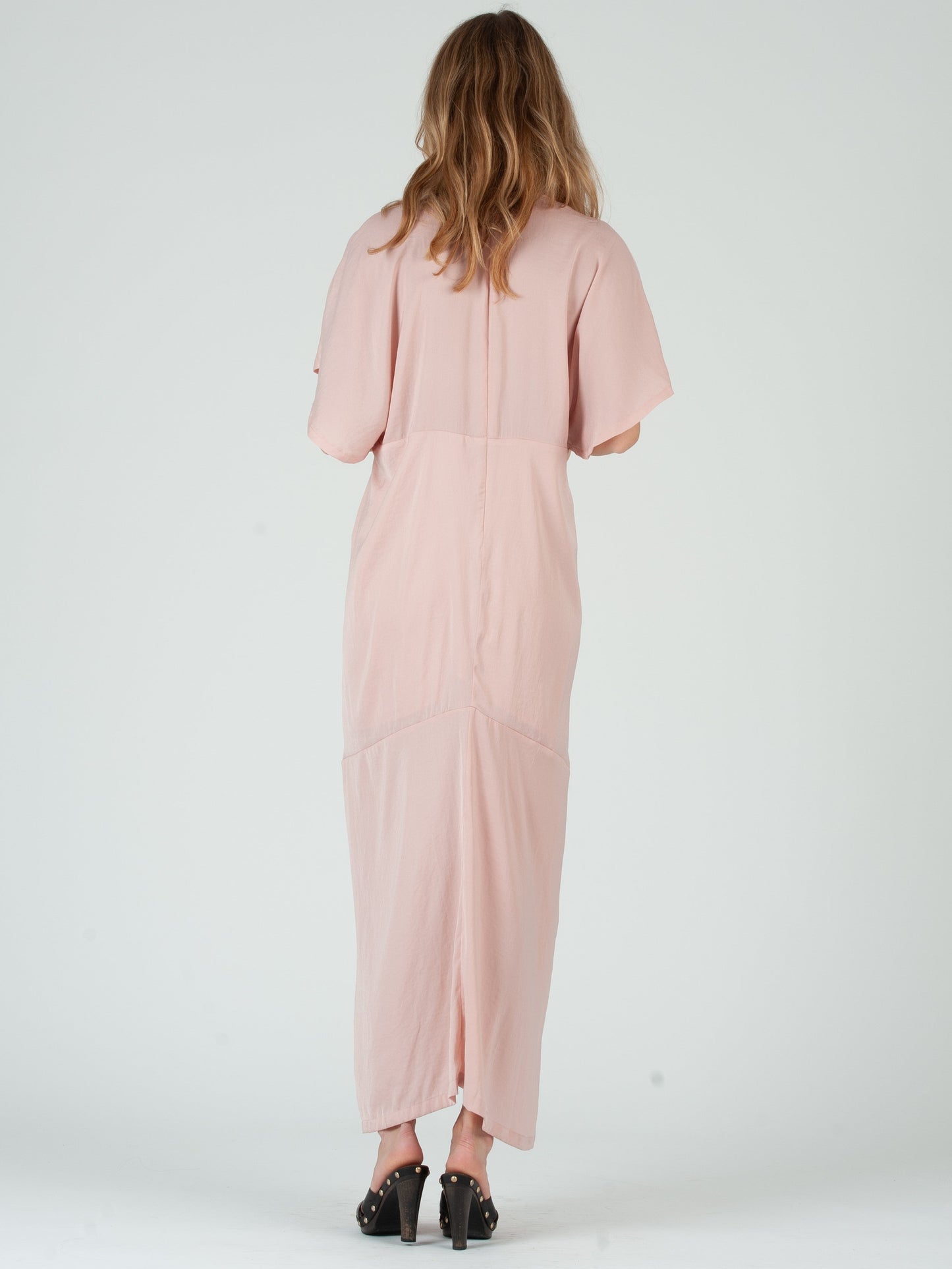 Women’s Satin Pleated Maxi Dress