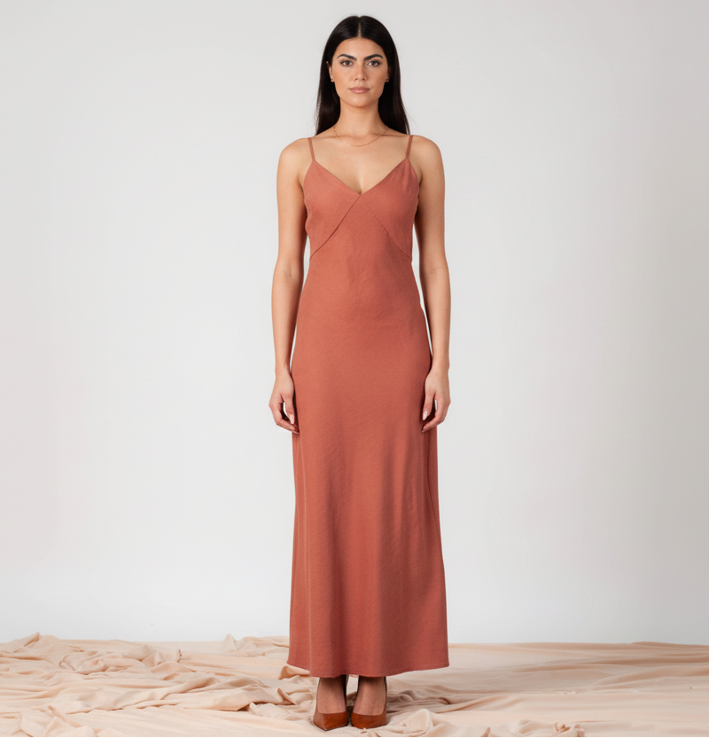Women’s Sueded Woven Slip Dress