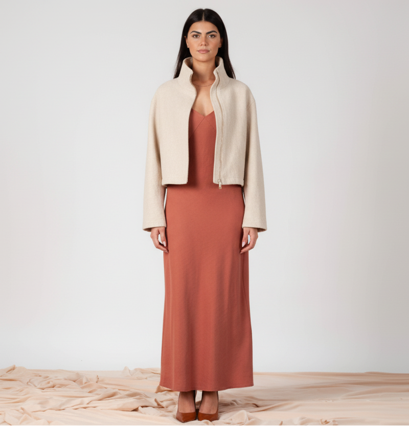 Women’s Sueded Woven Slip Dress