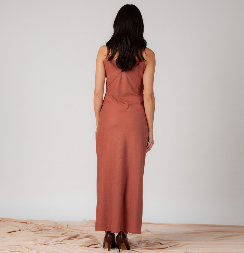 Women’s Sueded Woven Slip Dress