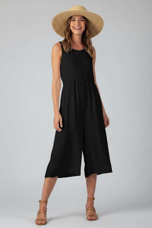 Women’s Washes Satin Crop Jumpsuit