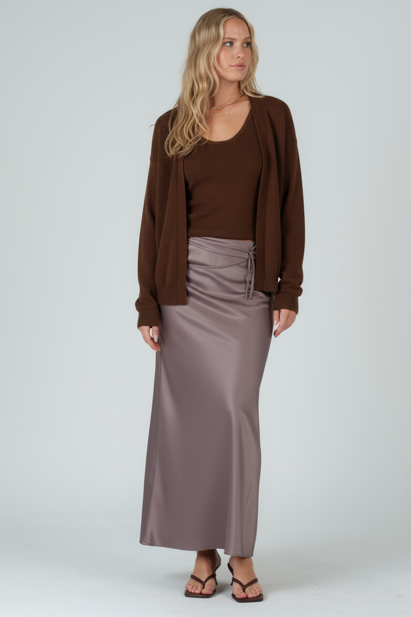 Women’s Maxi Satin Skirt